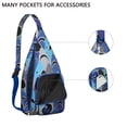 thumbnail image 4 of Underwater World Sling Backpack - Mystical Dolphin & Whale Cartoon Pattern, Multi-Pocket Daypack for Photography, 4 of 4