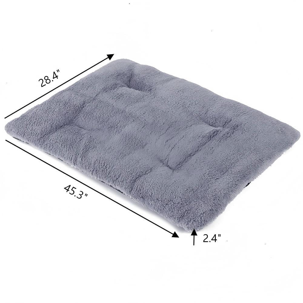 Dog Bed & Kennel Pad for Large Dogs, Arctic Fleece & Machine Washable Cover with Non-Slip Bottom, for All-Season Indoor Use, Size XL 45.3"x28.4"x2.4"