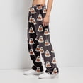 thumbnail image 6 of Fabrcox Women's Pajama Bottoms Flannel Halloween Pumpkin Ghost Print Sleep Pants Women Fall Winter Warm Plush Thermal Soft Women Lounge Pants Black S, 6 of 8
