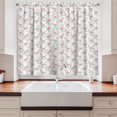 thumbnail image 2 of Ambesonne Flamingo Kitchen Curtains, Donuts Hawaii Animals, 55"x39", Pink Mint Green Beige, 2 of 3