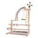 thumbnail image 3 of Percha de madera para parque infantil, accesorios para jaula de pájaros, parque infantil divertido para actividades de aves, pájaros azules,, 3 of 9
