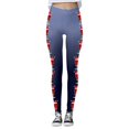 thumbnail image 2 of Gibobby Leggings gluteos deportivo Leggings para mujer Leggings de entrenamiento Pantalones de bloque de color con estampado navideño Leggings elásticos (Azul, M), 2 of 5