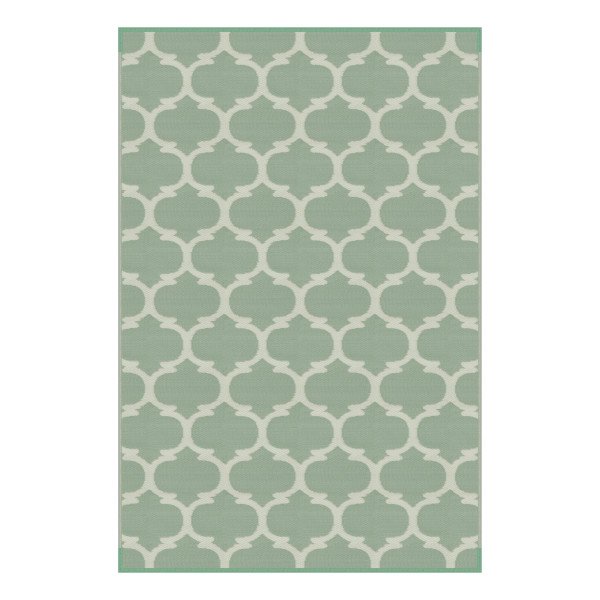 Lippert Components Patio Mat 2021028007 9 Foot Length x 6 Foot Width; Green; Polypropylene; Reversible Fabric; UV/Mold/Mildew Resistant; Without Grommets/Stakes
