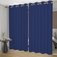 thumbnail image 6 of Nanqianyi Solid Color Blackout Curtains 63 Inches Long, Blue Curtains 2 Panels Set, Thermal Insulated Grommet Drapes for Living Room Bedroom (W52 x L63 Inch, Blue), 6 of 10