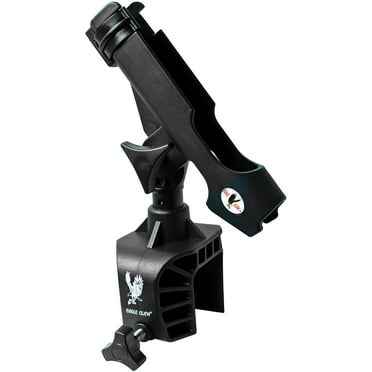 Eagle Claw Deluxe Rod Holder Alum Boat Clamp for Fishing Rods, Black (AABRH)