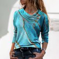 thumbnail image 1 of ICHUANYI Liquidación Mujeres Casual Cross Skew Collar Botones Impreso Blusa de manga larga Camiseta Tops ICHUANYI WER202308230683, 1 of 5