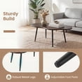 thumbnail image 3 of Giantex Cloud Coffee Table, Modern Irregular Easy Assembly Center Table, Tea Table, Walnut, 3 of 10