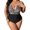 Leopard, variant on Sexy Plus Size Tummy Control One Piece Swimsuit for Women Ruched High Cut Bathing Suit Slimming V Neck Criss Cross Swim Suits Womens Size XL-5XL