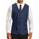thumbnail image 1 of CHALECO DE TRAJE PARA HOMBRE INSPIRE CHIC, DE DOBLE BOTÓN, AJUSTE SLIM, FORMAL, PARA BODA, COLOR AZUL MARINO, TALLA XL, 1 of 5