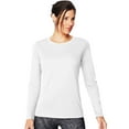 thumbnail image 1 of Hanes Womens Sport Cool DRI Performance Long-Sleeve T-Shirt, M, White, 1 of 3