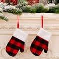 thumbnail image 3 of Guantes de limpieza para cocina, adornos navideños, colgantes creativos de guantes navideños, guantes a cuadros, juegos de cuchillos y tenedores, bolsas de dulces, colgantes de árboles de Navidad, 3 of 4