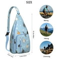thumbnail image 3 of Paw Design Sling Backpack - Cute Cat Theme Shoulder Bag, Compact for Students & Fashionable Young People, 3 of 4