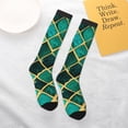 thumbnail image 5 of Balery Green Mosaic Glass Printed Novelty Socks Men's Women's Crew Socks Sports Socks Knee High Socks Cotton Socks Quirky and Cool Socks, 5 of 9