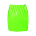 thumbnail image 4 of Seyurigaoka Women Sexy Bright leather Bodycon Slim Micro Mini Skirt Evening Party Clubwear, 4 of 5