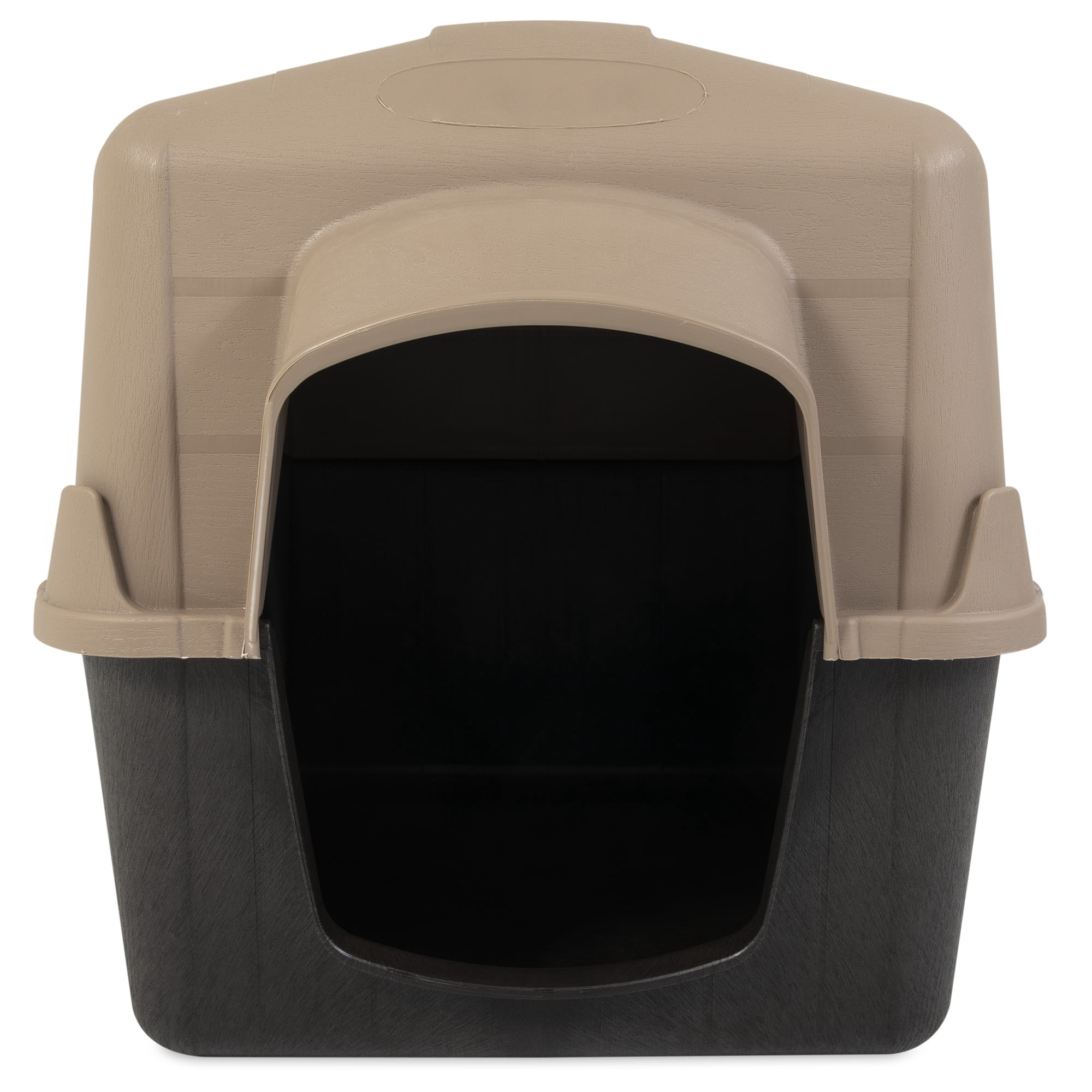 Petmate PetBarn 3 Plastic Outdoor Dog House, Barn Style Durable Large 30" H, for Pets 50 to 70 lbs, Tan