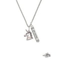 thumbnail image 2 of Delight Jewelry Silvertone 3-D Unicorn Head - Silvertone Always My Sister Bar Charm Necklace, 23", 2 of 4
