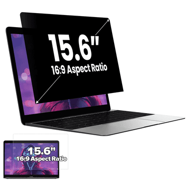 GUDTEKE Laptop Privacy Screen 15.6 inch 16:9 Aspect. Anti Glare Anti Blue Light. [1 Pack]