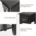 thumbnail image 5 of Giantex Narrow End Table, Slim Side Table w/Drawer, ightstand Bedside Table for Small Spaces, (2, Black), 5 of 8