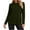 Army Green, variant on Women's Crew Neck Long Sleeve T-Shirt Ghalytn Curved High-Low Hem Relaxed Fit Stretch Casual Basic Top