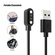 1Pc Black General Smartwatch IP68 Magnetic Suction Charger 2-pin J5K8 ID205L For Uwatch Cable Charging GT