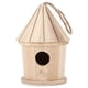 thumbnail image 4 of Casa de pájaros de madera natural, nido colgante redondo para jardín al aire libre., 4 of 14