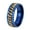 Blue, variant on Mens Fidget Rings Anxiety Rings for Men &Womens Stainless Steel Chain Spinner Rings Cool Wedding Band Titanium Steel Rings