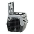 thumbnail image 3 of IRIS USA 23" Small Pet Travel Carrier with Front and Top Access, 2-Door Top Load, Hard-Sided Training Crate for 18 Lbs. Pet Cat Small-Sized Dog with Left or Right Opening Top Door, Black/Gray, 3 of 9