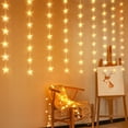 Pentagram Curtain Lights, USB LED Pentagram String Lights, Eight
