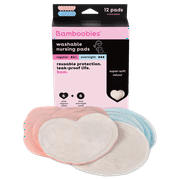 Bamboobies Washable Nursing Pads for Breastfeeding, Reusable Pads, Combo Pack (6 Pairs)