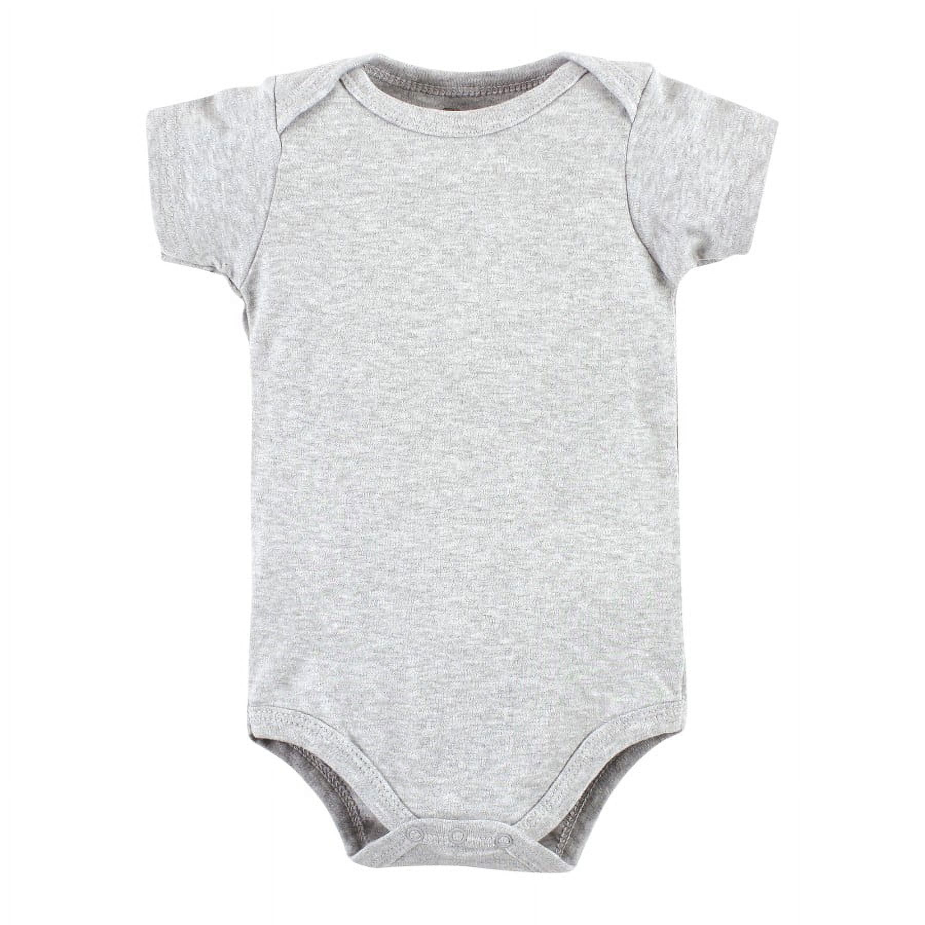 Hudson Baby Short Sleeve Bodysuits, 5-Pack, Newborn- 24 Months