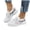 White, variant on Leopard Chunky Walking Shoes for Women Comfortable Mesh Memory Foam Workout Tennis Running Sneakers
