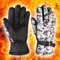 thumbnail image 4 of Sunjoy Tech 1 Pair Winter Camouflage Cycling Gloves,Windproof Waterproof Gloves for Men Women Full Finger Outdoor Warm Motorcycle Snow Skiing Gloves, 4 of 7