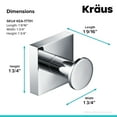 thumbnail image 2 of Kraus Bathroom Robe and Towel Hooks, Chrome, 2 of 8