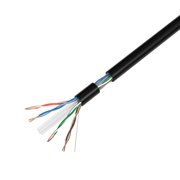 Cables Direct Online Cat6 Black 1000FT Solid Bare Copper 23AWG Riser (CMR) Bulk Ethernet Cable – 550MHz UTP PoE++ (4PPoE) Wire