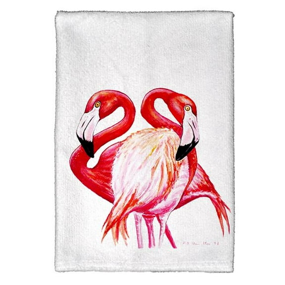 Betsy Drake KT384 Two Flamingos Kitchen Towel