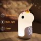 thumbnail image 2 of Children's Alarm Clock 3 Color Night Light Rechargeable Day and Night, LED Digital Alarm Clock, Cute Unicorn Shape, Snooze Alarm Clock (Blue), 2 of 5