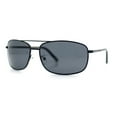thumbnail image 4 of Mens Air Force Classic Narrow Rectangle Officer Cop Metal Rim Sunglasses All Black, 4 of 8