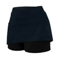thumbnail image 4 of SUYIDA Womens Mini Skirt Solid Color Trendy Summer High Waisted Yoga Skirt for Running Training Navy,XL, 4 of 5