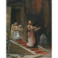 thumbnail image 2 of Frederick Arthur Bridgman 12x14 Gold Ornate Wood Frame and Double Matted Museum Art Print Titled - An Egyptian Procession, 2 of 4
