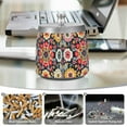 thumbnail image 6 of Yayeee Ashtray with Lid for Cigarette Smokeless Stainless Steel Home Ash Holder, Colorful Floral Pattern, 6 of 7