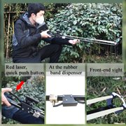 Runzkzy Long Range Shooting Slingshot Outdoor Multifunctional Retractable Catapult with Rubber Bands