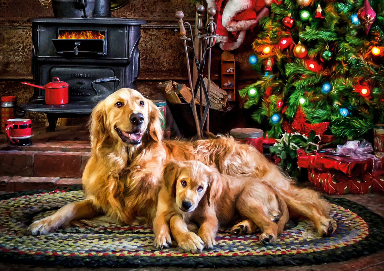 Buffalo Games 300-Piece Holiday Happiness Jigsaw Puzzle