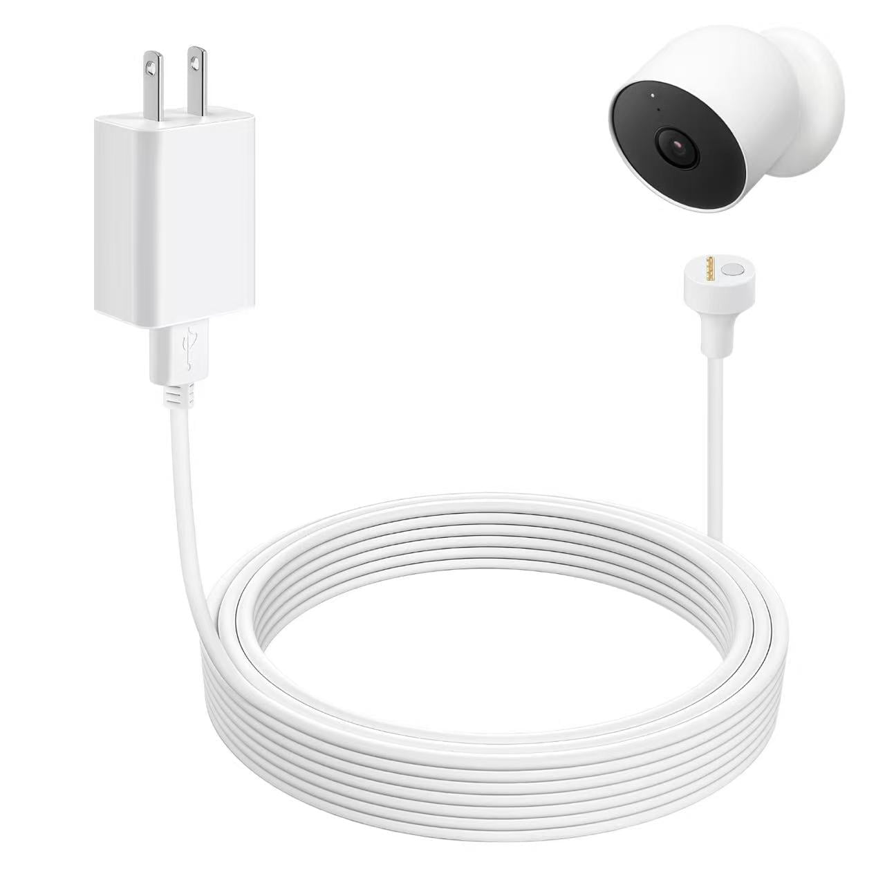 Google Nest, Weatherproof Cable, 5 Meters Snow, Outdoor Power