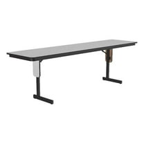 Correll SP 24x96 Contemporary Metal/Wood Folding Seminar Table in Gray Granite