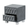 thumbnail image 4 of Homy Casa Nightstand with Storage and 2 Drawers , Modern Bedside Table for Bedroom, Gray, 4 of 6