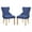 Blue, variant on Furniture of America Glanz Fabric Wing-Back Side Chair in Gray (Set of 2)