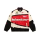 thumbnail image 5 of -Chaqueta de carreras Vintage para mujer, ropa de calle Coreana de gran tamaño, chaquetas de Hip Hop de motocicleta, abrigo de béisbol a juego de colores para mujer, 5 of 5