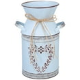 thumbnail image 6 of PAMINGONO 1Pcs Vintage Heart Patterned Metal Vase Silver 19.5x9.5x9.5in, 6 of 8