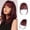 Red, variant on Human Hair Clip In Bangs with Sideburns, Natural Looking Fringe Hair Extensions, Real Hair Clip On Bangs for Women Daily Wear Styling(Black,One Size)