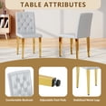 thumbnail image 6 of Sumdeal Modern Minimalist Dining Table and Chair Set: 6-8 Person Tempered Glass Dining Table and 4/6 Buckle-Back PU Chairs, Complete Kitchen/Dining Room Furniture for Home and Office, 6 of 8